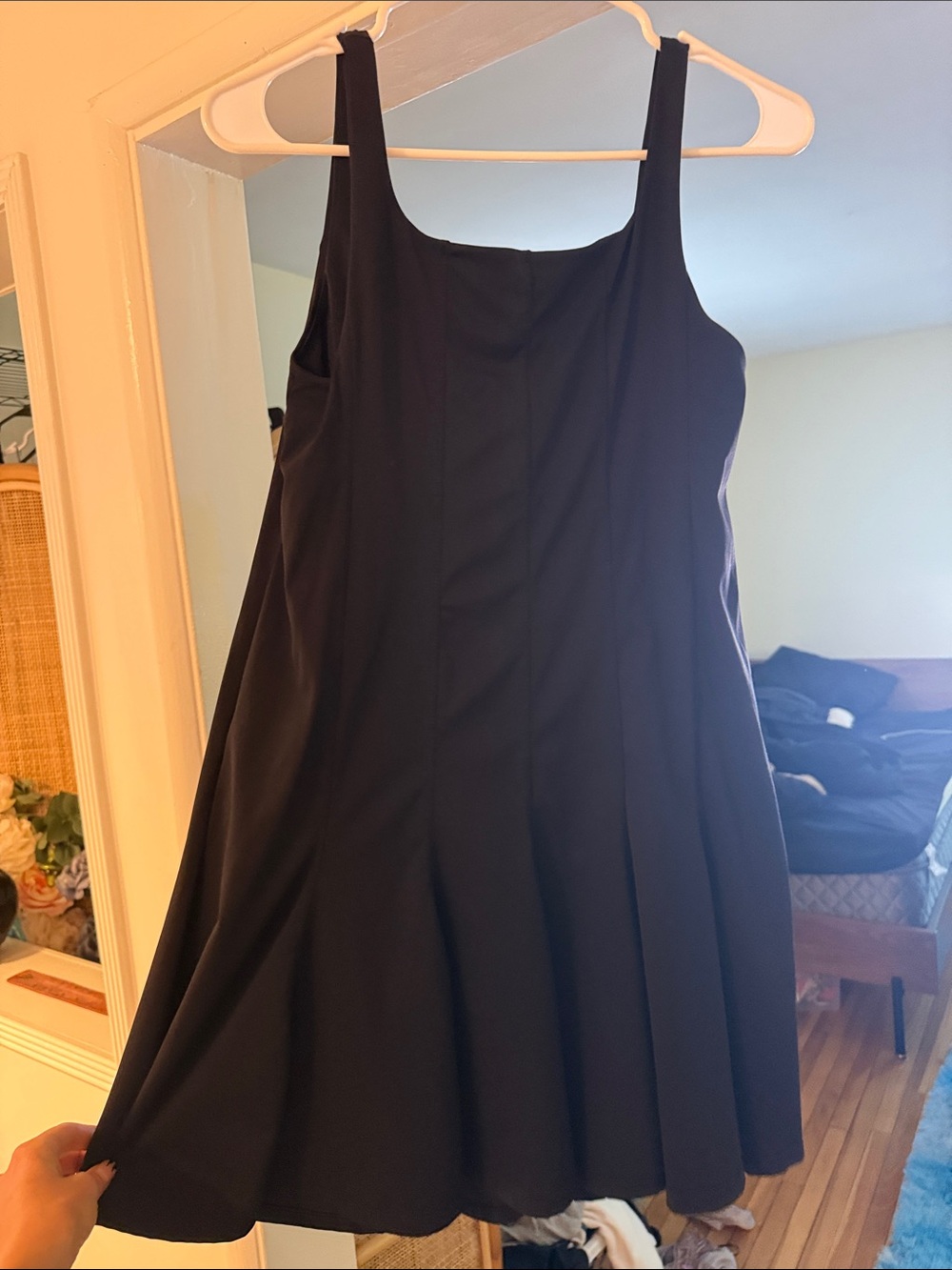 Amazon Black Sleeveless Mini Dress with Scoop Neck